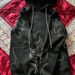 Black Hoodie with White Script